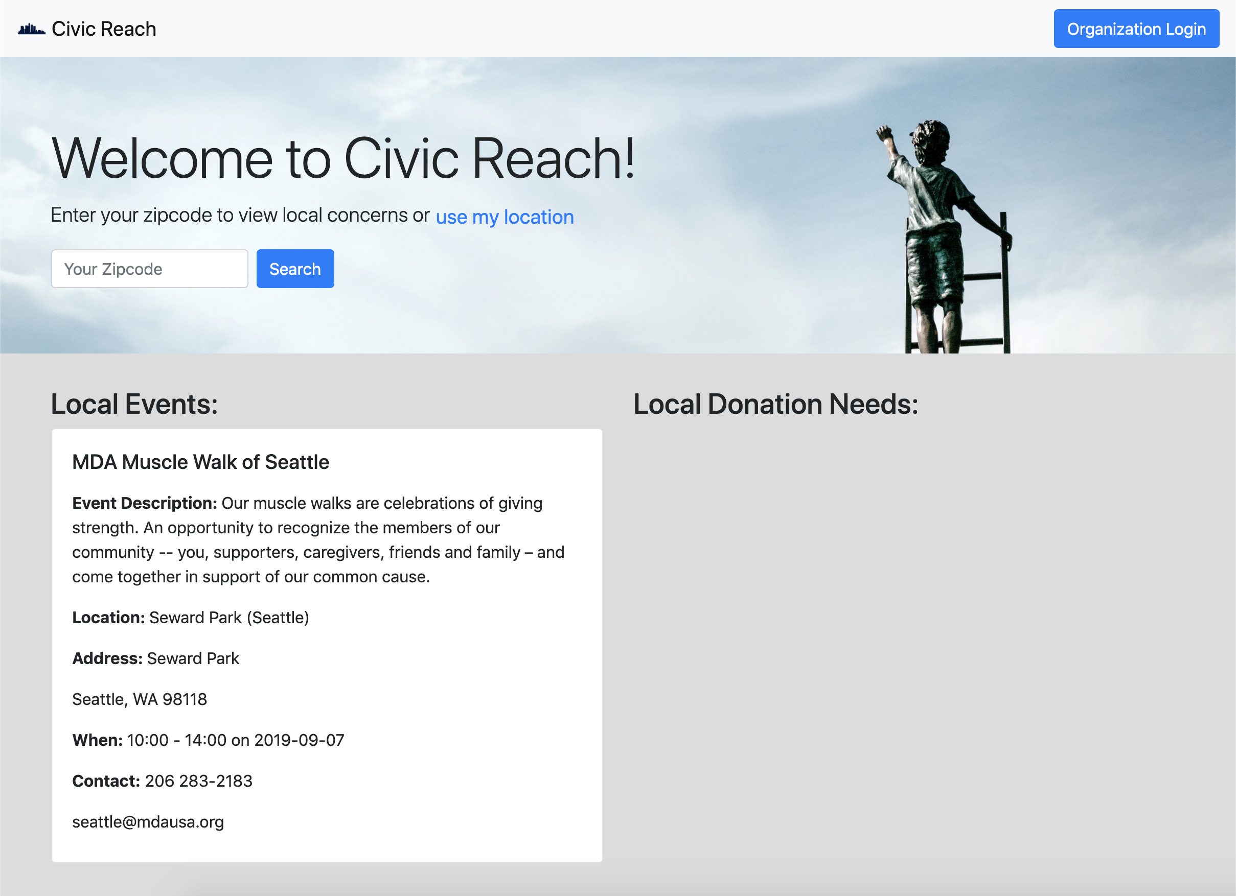 Civic Reach Web App